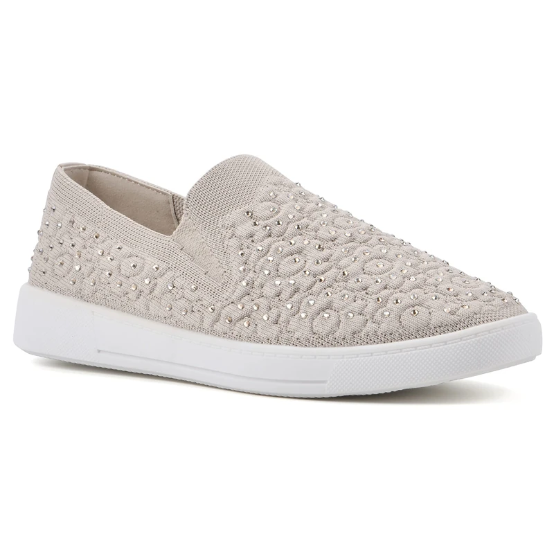WHITE MOUNTAIN Women's Unit Sneaker, Taupe/Fabric, 4 UK