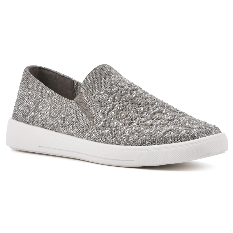 WHITE MOUNTAIN Women's Unit Sneaker, Silver/Fabric, 6.5 UK - Image 1