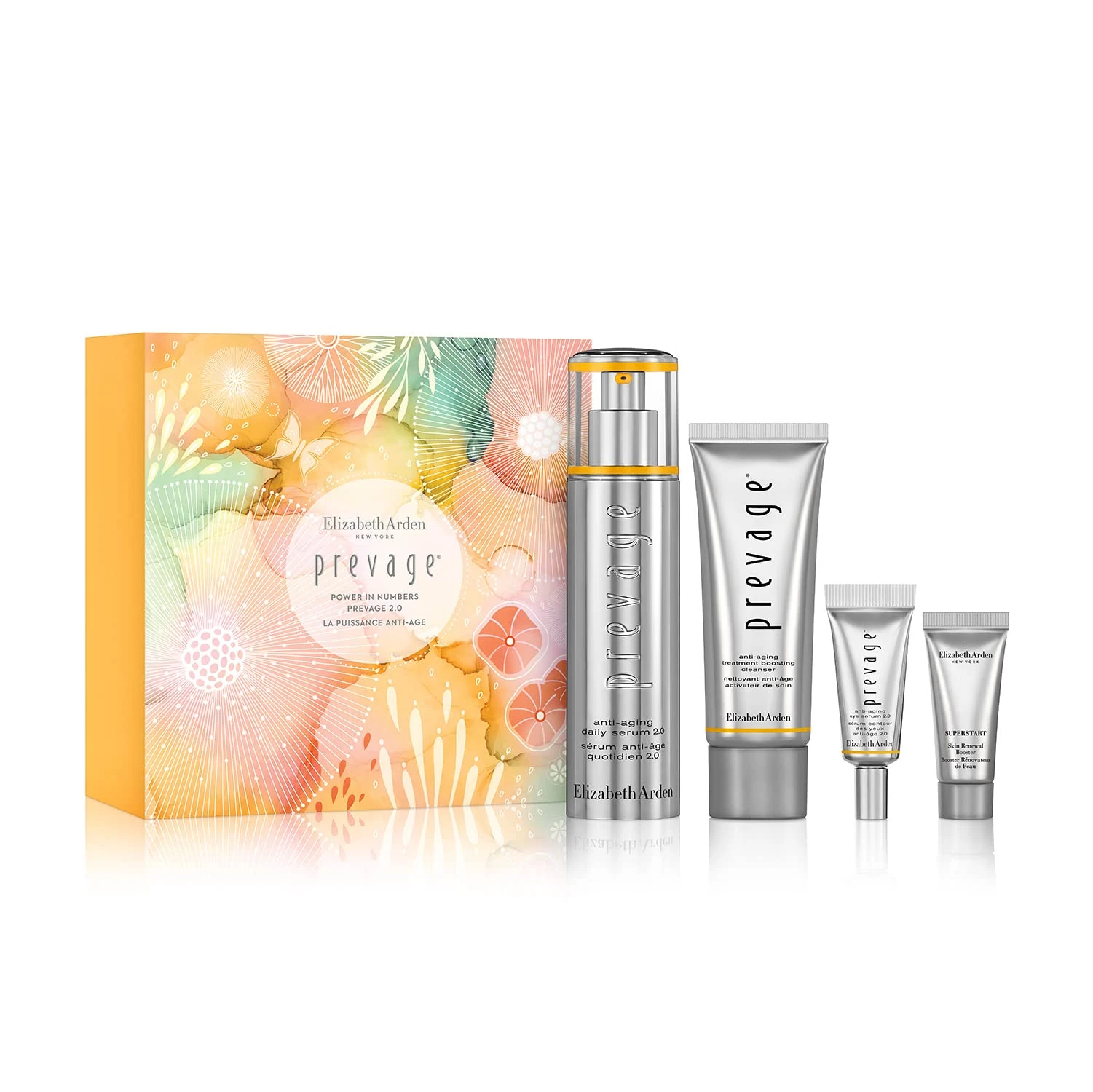 Elizabeth Arden POWER IN NUMBERS Prevage 2.0 Anti-Aging Daily Serum 4-piece Gift Set (Worth £241.35) skincare gifting for women