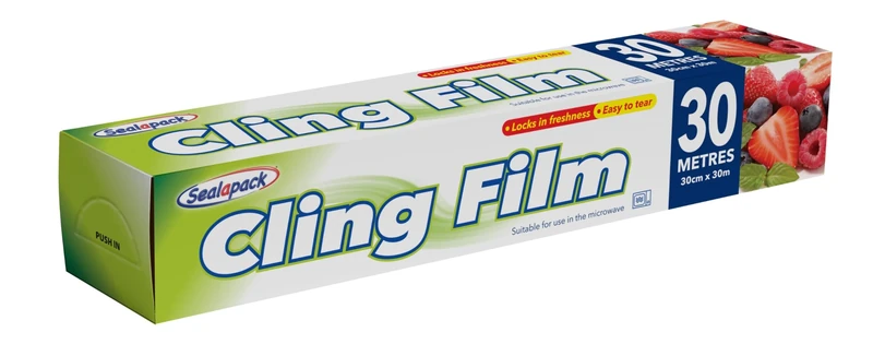 Sealapack Ready to Use Cling Film, 30 Metre Roll, Clear, White