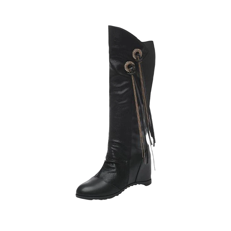Boots Knee High Wedge Boots Women Waterproof/Wedge Boots Womens/Boots High Heel/Women's Block Boots/Chunky Boots/Woman Anti Slip Boots/Zipper Boots Outdoor Winter Spring - Image 1