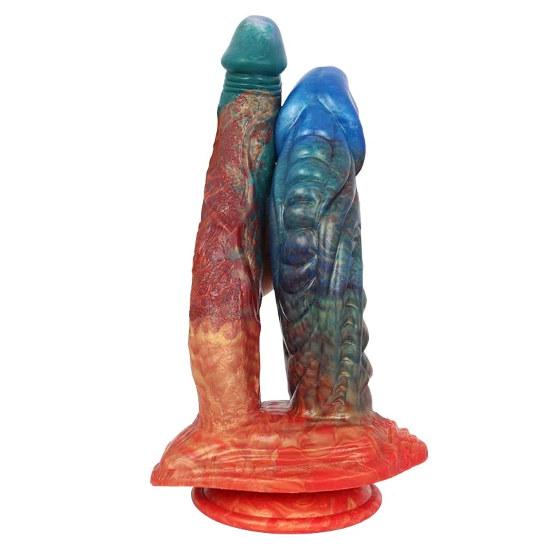 BeHorny Dildo Sex Toy, Liquid Silicone Alien/Fido Dildo with Suction Cup