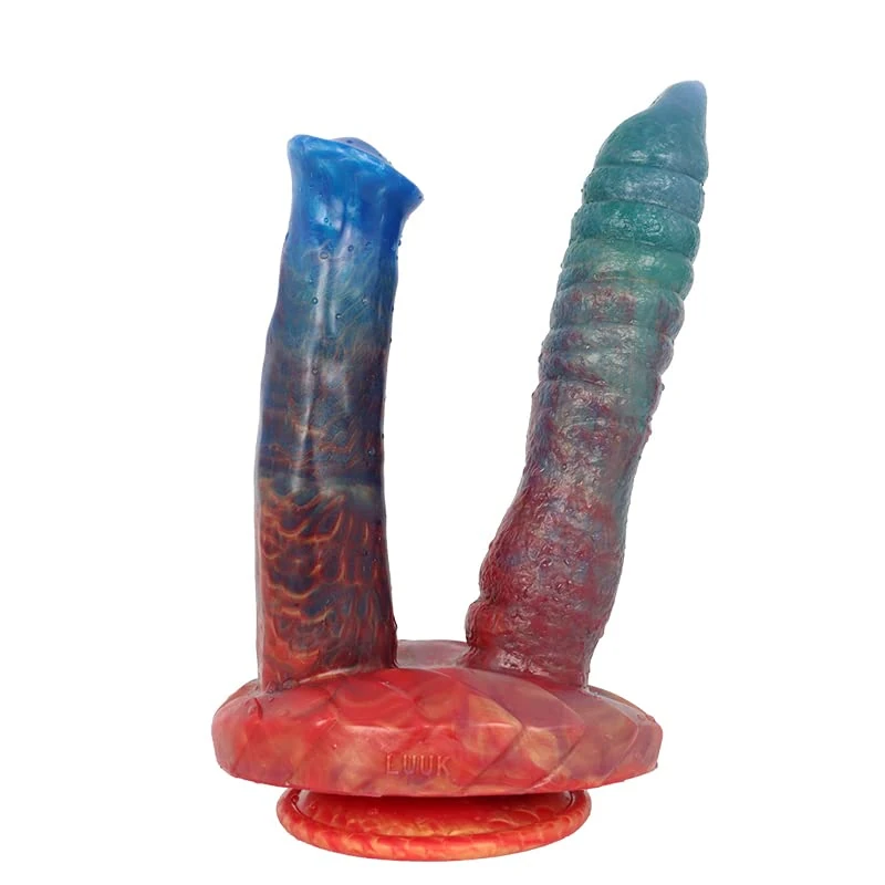 BeHorny Dildo Sex Toy, Liquid Silicone Alien/Fido Dildo with Suction Cup