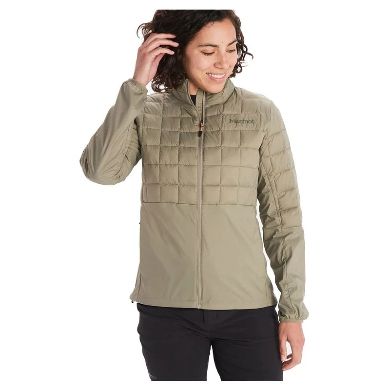 Marmot Women's Wm's Echo Featherless Hybrid, Insulated hiking jacket, water-repellent functional jacket, breathable quilted jacket, windproof outdoor jacket, Vetiver, M