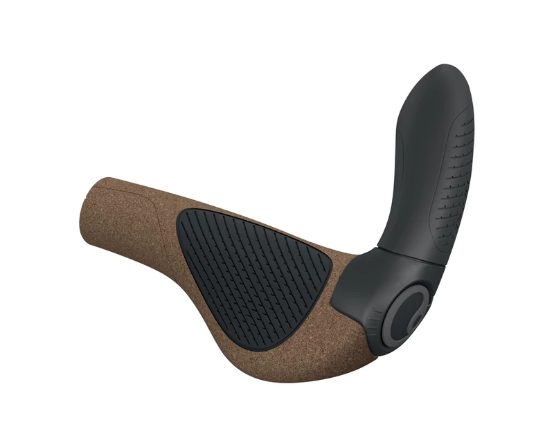 Ergon GP4 EVO Bicycle Grips with built in Bar Ends, Biokork, Small
