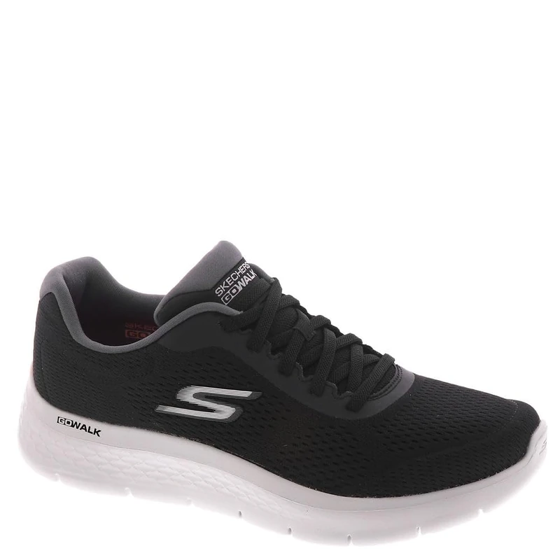Skechers Mens Go Walk Flex - Remark Shoes, Bkgy, 10 UK Black Grey