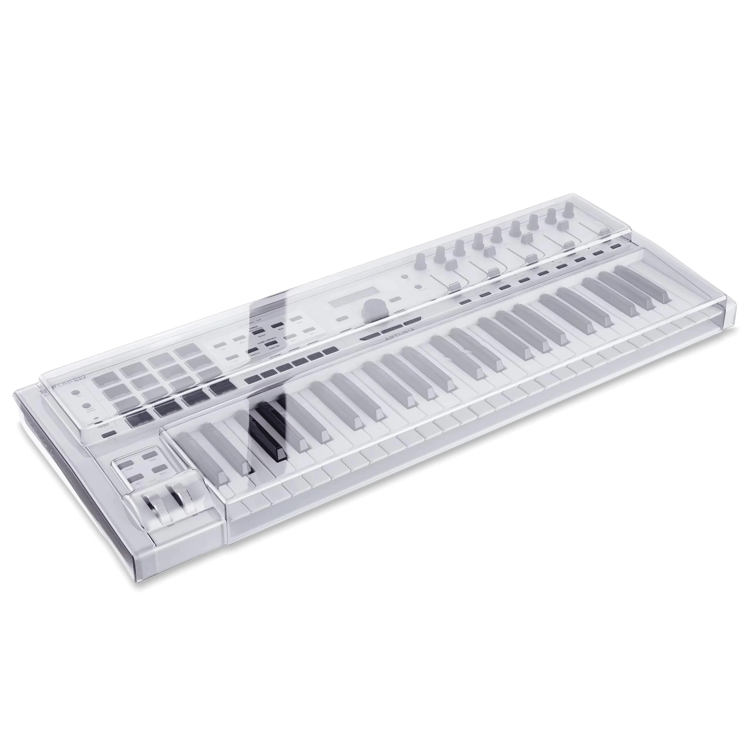 Decksaver Cover for Arturia Keylab 49 MK2 - Super-Durable Polycarbonate Protective lid in Smoked Clear Colour, Made in The UK - The Producers' Choice for Unbeatable Protection