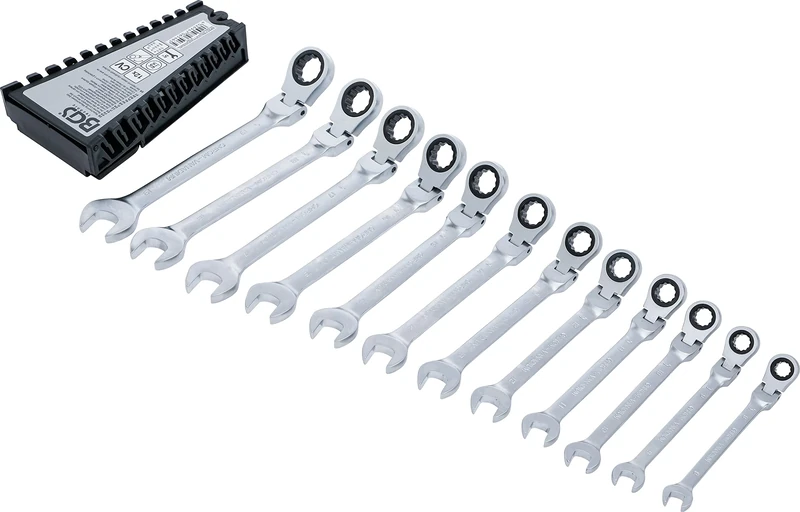BGS 6546 | Ratchet Combination Wrench Set | adjustable | 8 - 19 mm | 12 pcs.