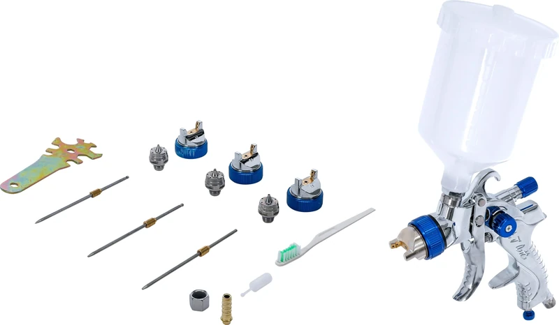 BGS 70048 | Air Paint Spray Gun | with 3 Spray Nozzles | 1.4 - 1.7 - 2.0 mm
