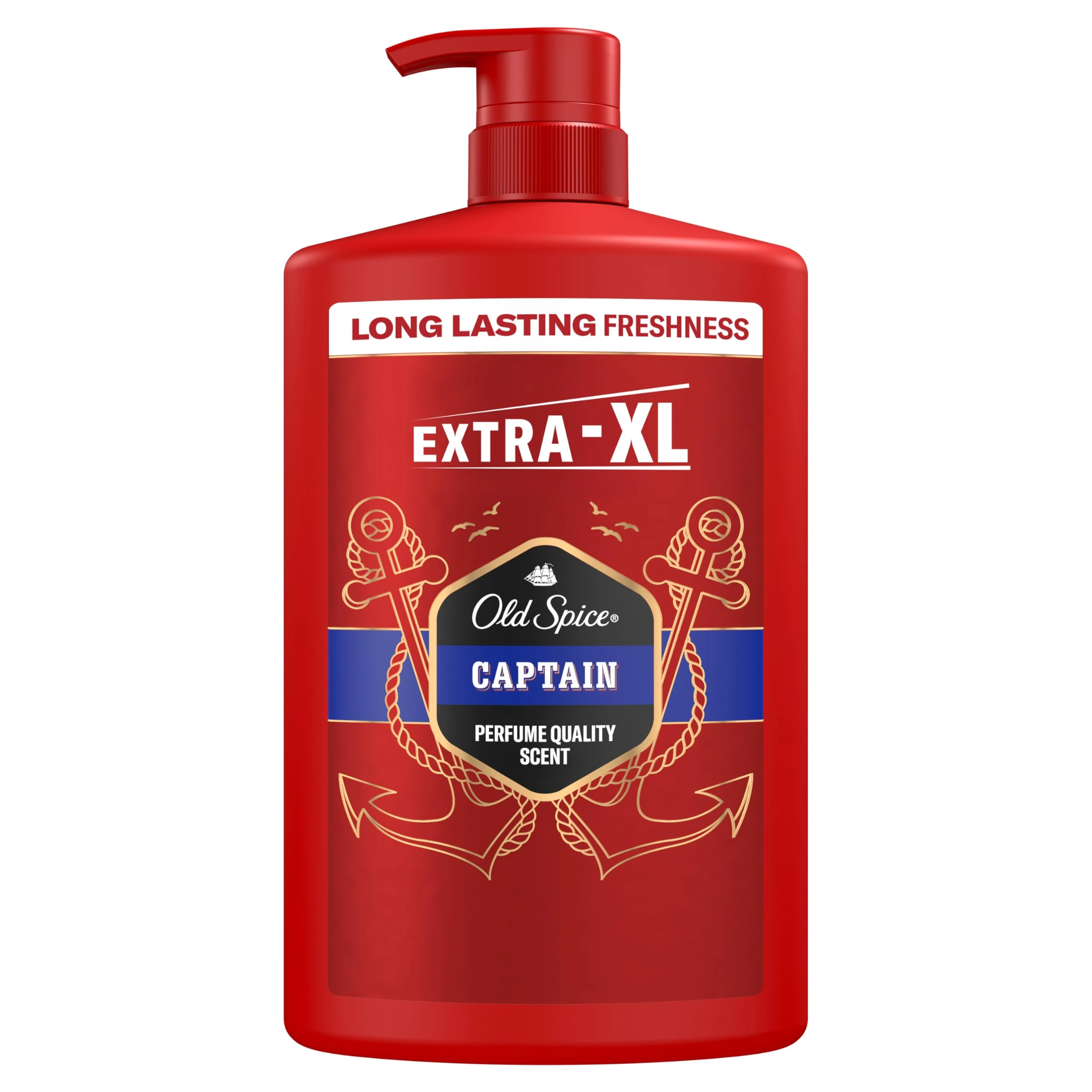 Old Spice Captain Men’s Shower Gel & Shampoo 1000ml, Multi-Use 3-in-1 Body-Hair-Face Wash, Long Lasting Freshness, Perfume Quality Scent, Deep Cleansing