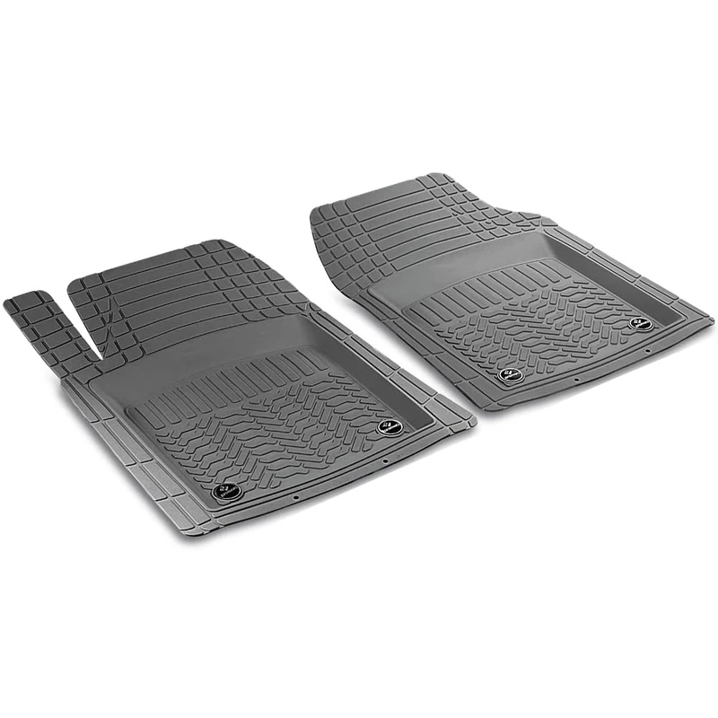 BREMER SITZBEZÜGE 2-piece all-season floor mats, non-slip rubber mats, suitable for Hyundai Santa Fe SM cars, trucks, buses, SUVs or caravans, accessories