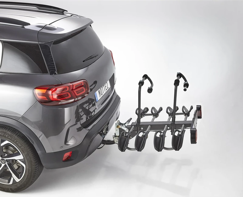 Mottez Premium Folding 4 Bike Hitch Carrier Steel