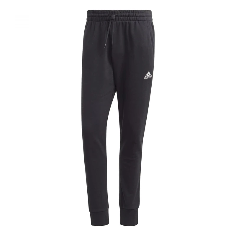 adidas Men's Essentials French Terry Tapered Cuff Pants, Black, S