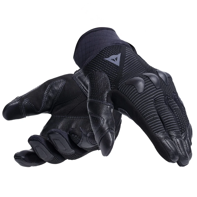 Dainese - Unruly Ergo-Tek Gloves, Men's Motorcycle Gloves, Seamless Fabric, Leather Reinforcements, Knuckle Protection, Touch Screen, Black/Anthracite, L