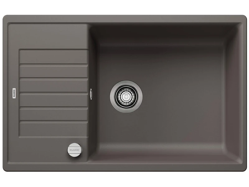 BLANCO ZIA XL 6 S Compact Silgranit Volcano Grey Installation Type: Installation from Top Reversible with Drain Remote Control 60 cm Base Cabinet Large Basin Easy-to-Clean Surface