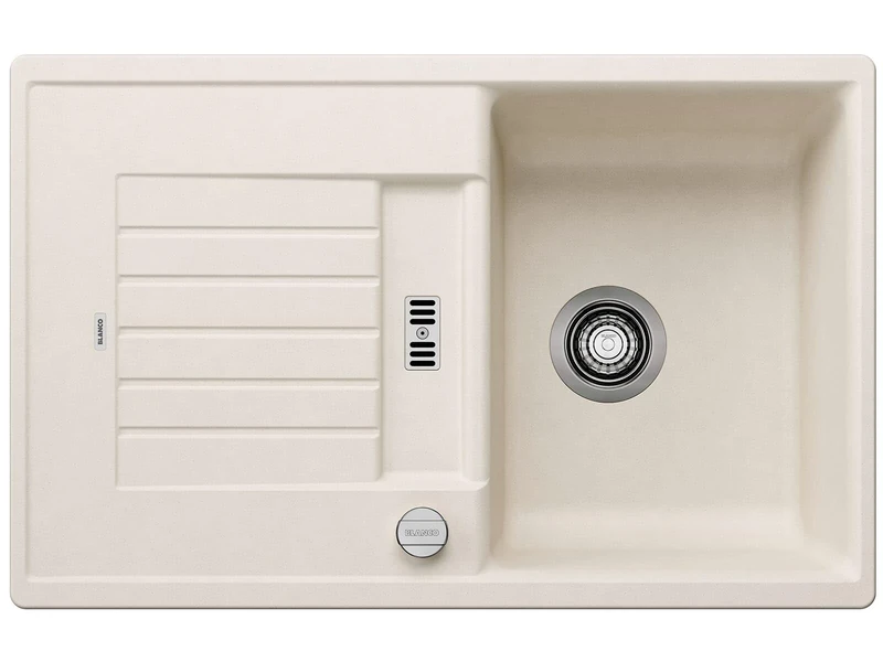 BLANCO ZIA 45 S 527199, SILGRANIT Soft White, Reversible, with Drain Remote Control