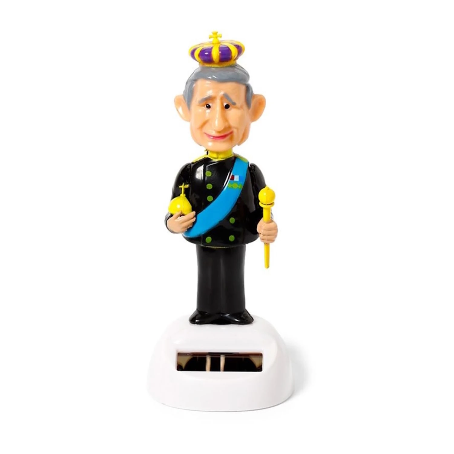 Puckator King Charles Solar Pal - Home Office Table Desk Dashboard Car Decor Decoration - Gift Ideas - Gifts For Teenage Old Boy Girl Dad Mums - Powered KIds Toys Toy Figure Figures