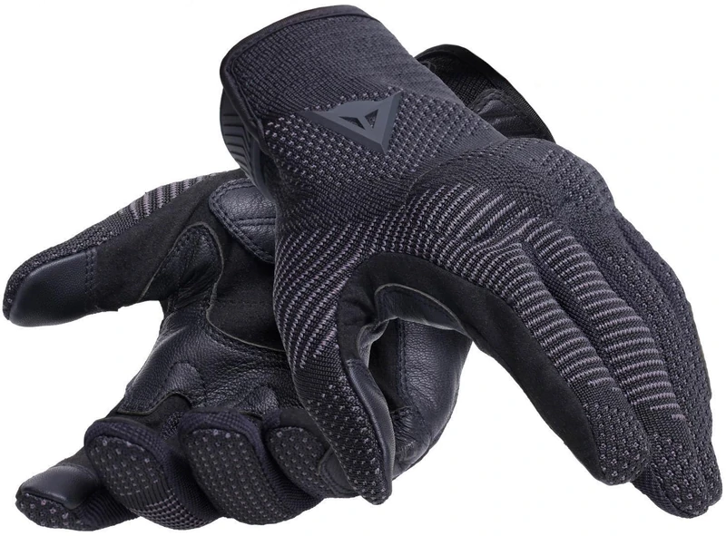 Dainese - Argon Gloves, Knit Fabric Motorbike Gloves with Knuckle Protectors, Tear Closure, Touch Screen Compatibility, Men's Motorcycle Gloves S, Black