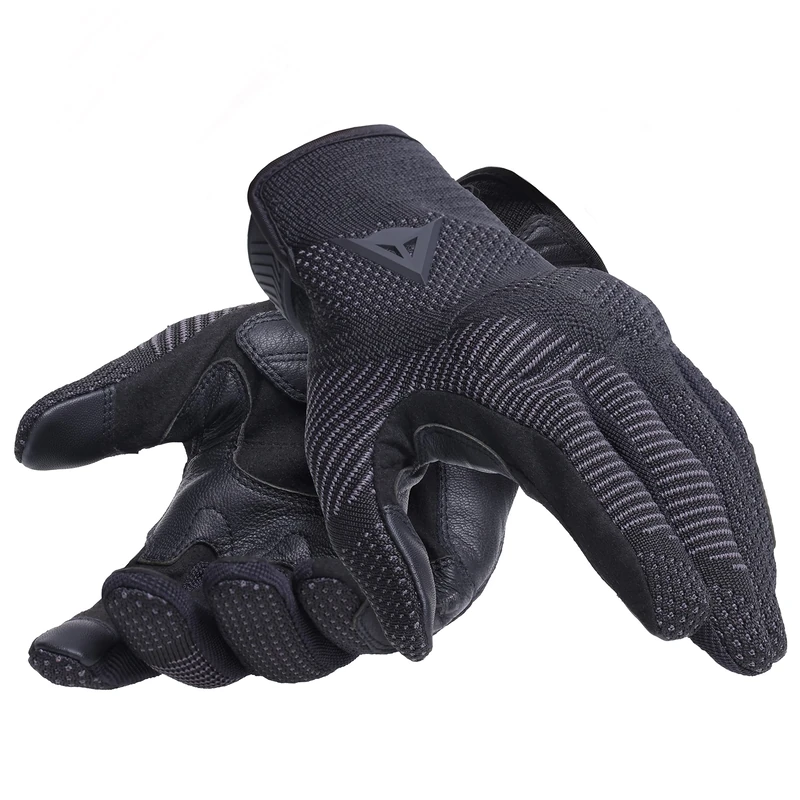 Dainese - Argon Gloves, Knit Fabric Motorbike Gloves with Knuckle Protectors, Tear Closure, Touch Screen Compatibility, Men's Motorcycle Gloves XL, Black