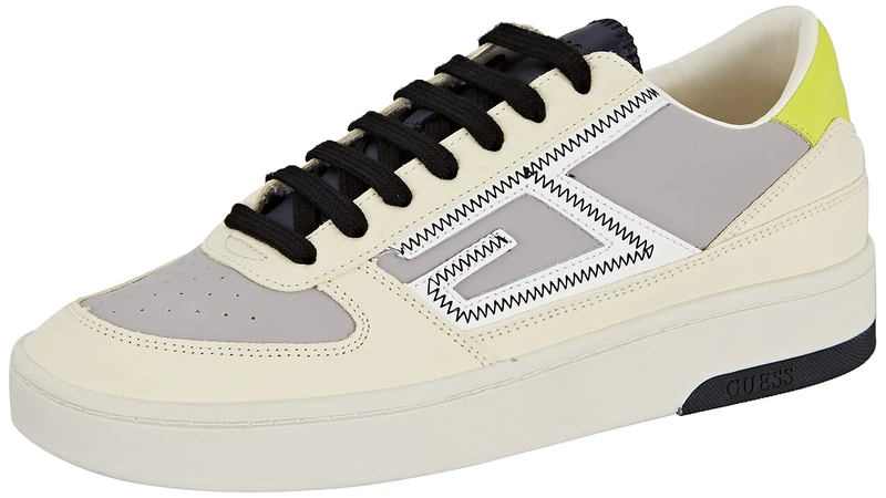 GUESS Men's Silea Sneaker, Grey, 10 UK