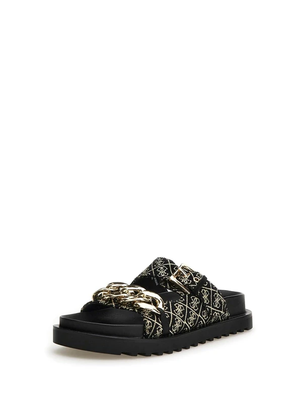 GUESS Fatema Women's Trainers, Black Platinum, 8 UK