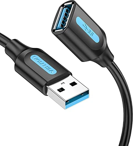VENTION USB 3.0 Fast Data Transfer Cable Compatible with Printer, USB Keyboard, Flash Drive, Hard Drive, Mouse (USB 3.0 Extension, 0.5 Meter)