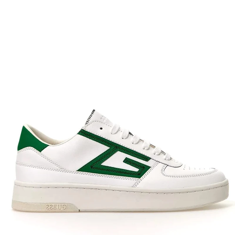 GUESS Silea Carryover, Men's Trainers, White Green, 9 UK