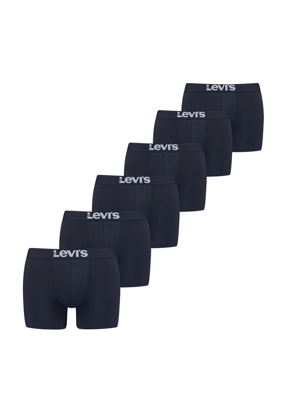 LEVIS Men's Solid Basic Boxer Brief Boxer Briefs, Navy,