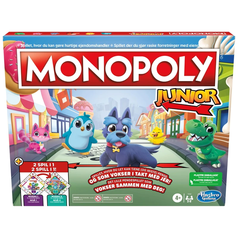 Hasbro Monopoly Junior - 2-in-1 Board Game for Kids 4+