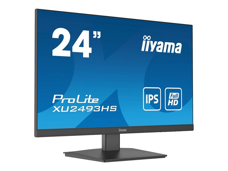 iiyama XU2493HS-B5 24 Inch IPS LCD with Slim Bezel, 4ms, Full HD 1920x1080, 1x HDMI,1 x DisplayPort, 2 x 2W Speakers