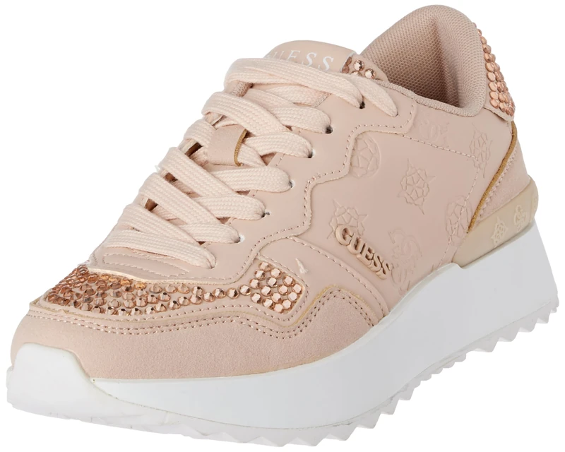 GUESS Vinnna3 Women's Lace-Up Shoes, Blush, 4 UK