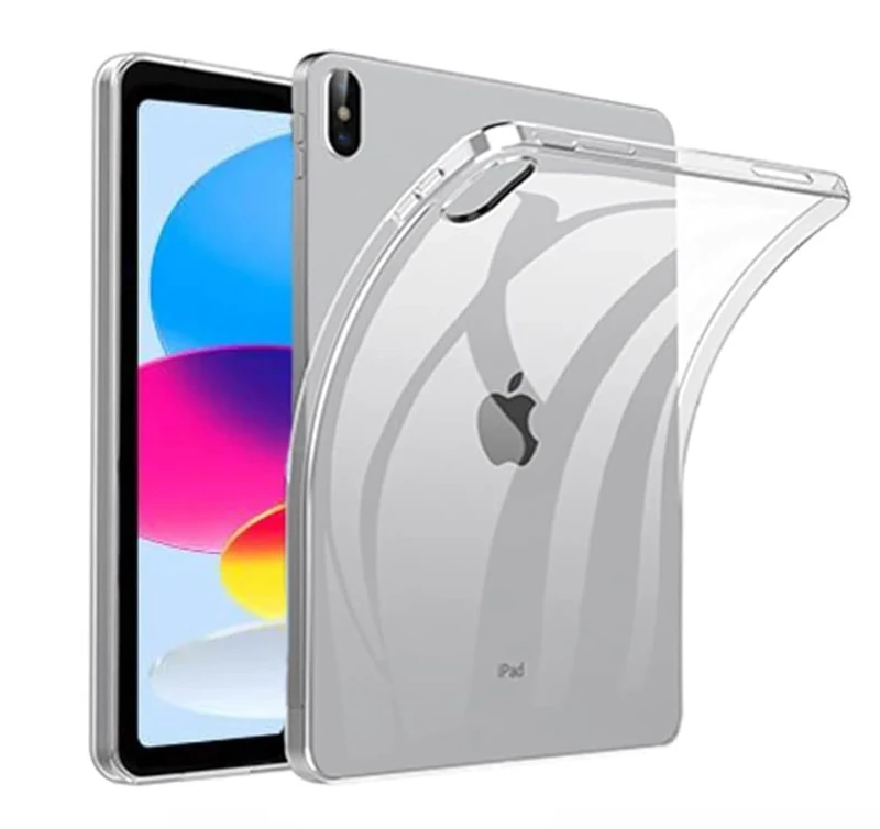 KNEKT Crystal Clear Soft Shell Case for iPad 11th Generation (A16) 11" (2025) & 10th Generation 10.9" (2022), Slim-Fit Clear TPU Back Cover for iPad 10th/11th Gen, Silicone TPU Smart Tablet Case Cover