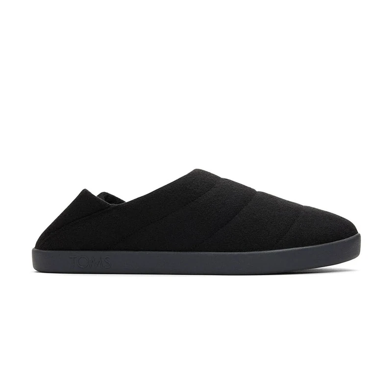 TOMS Men's Ezra Slipper , Black Felt Fleece,7 UK