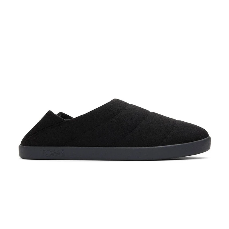 TOMS Men's Ezra Slipper , Black Felt Fleece,6 UK