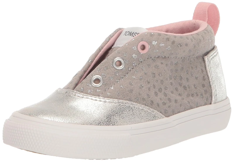 TOMS Boy's Girl's Fenix Mid Sneaker, Grey Foil Dot Microfiber, 5 UK Child - Image 1
