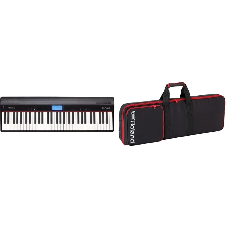 Roland Go:Piano Go-61P Digital Piano, Wireless Smartphone Connection, Black & CB-GO61KP Carrying Bag for 61-note GO-Series Keyboards: GO:PIANO, GO:KEYS, and GO:PIANO