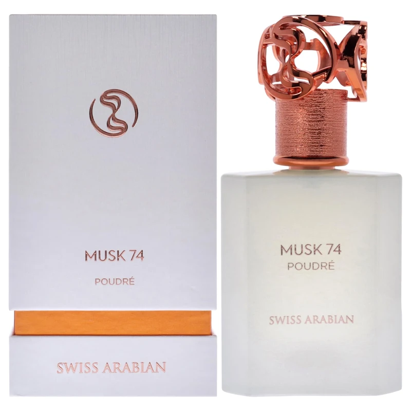 Swiss Arabian Musk 74 Poudre - Luxury Products From Dubai - Long Lasting and Addictive EDP Spray Fragrance - A Seductive Signature Aroma - 1.7 oz