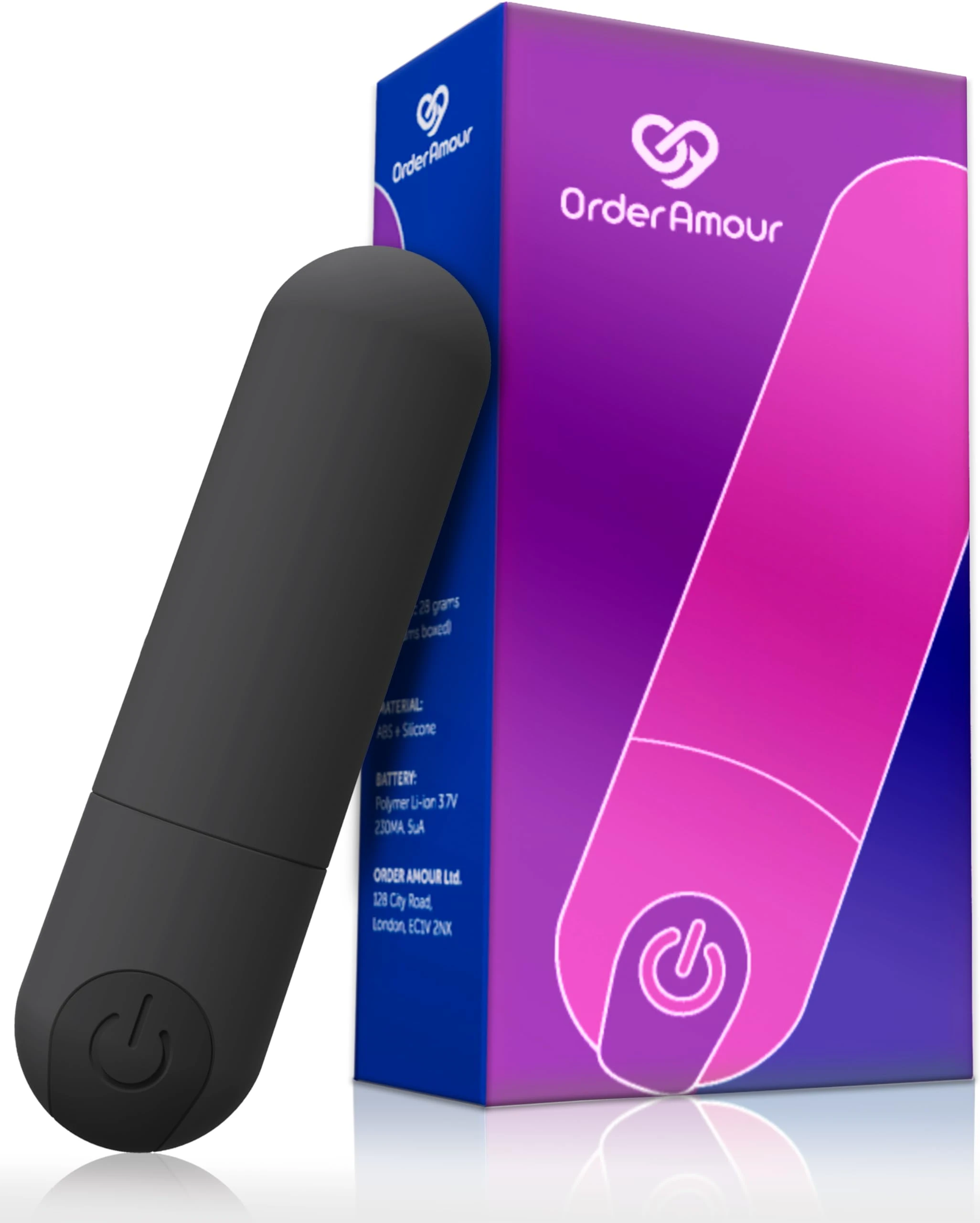 Mini Bullet Vibrator for Women, Quiet Yet Powerful, Personal Pleasure Waterproof Sex Toy with 10 Vibration Patterns - by Order Amour