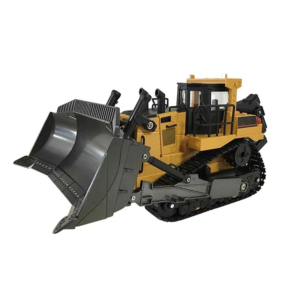 SSBHDM RC Excavator, Bulldozer Toy, Remote Control Car 1: 14 Metal Powered Jumbo Grand Bulldozer Tractor Remote Control Truck Model Toys Vehicle For Boys Kids Gift