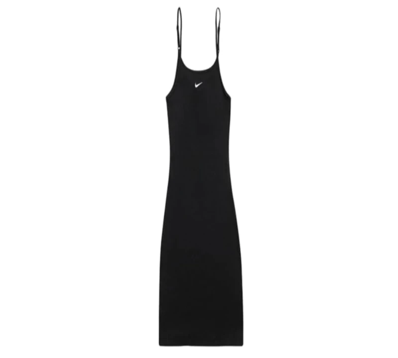 NIKE Women's W NSW ESSNTL Rib Dress BYCN Pants, Black/White, M - Image 1