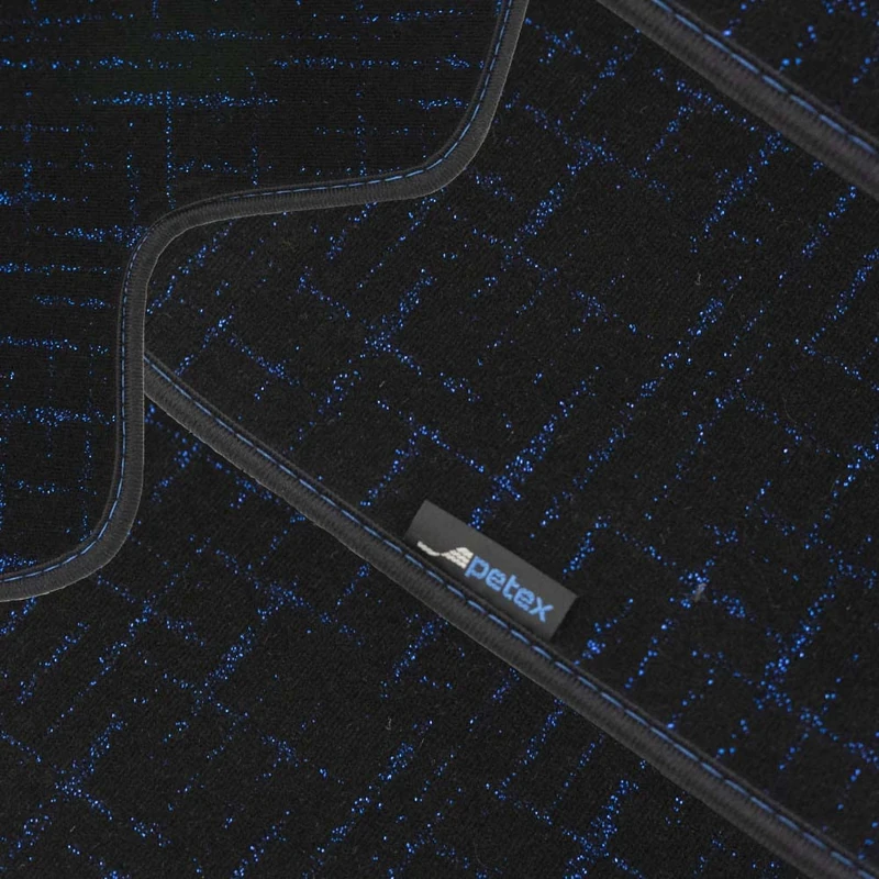 PETEX Modern Car Floor Mats Premium Fit Front Blue 2-Piece