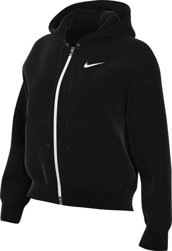 NIKE DQ5758-010 W NSW PHNX FLC FZ OS HOODIE Sweatshirt Women's Black/sail 2XL-S