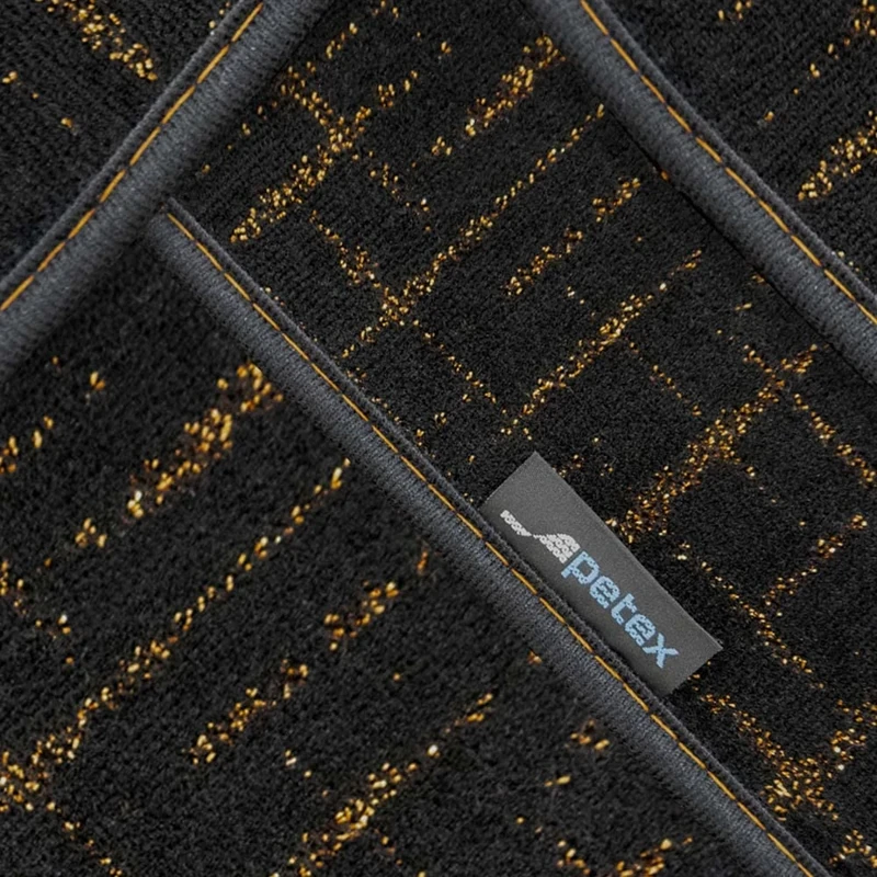 PETEX Modern car mat, premium fit, rear, gold, 2 pieces