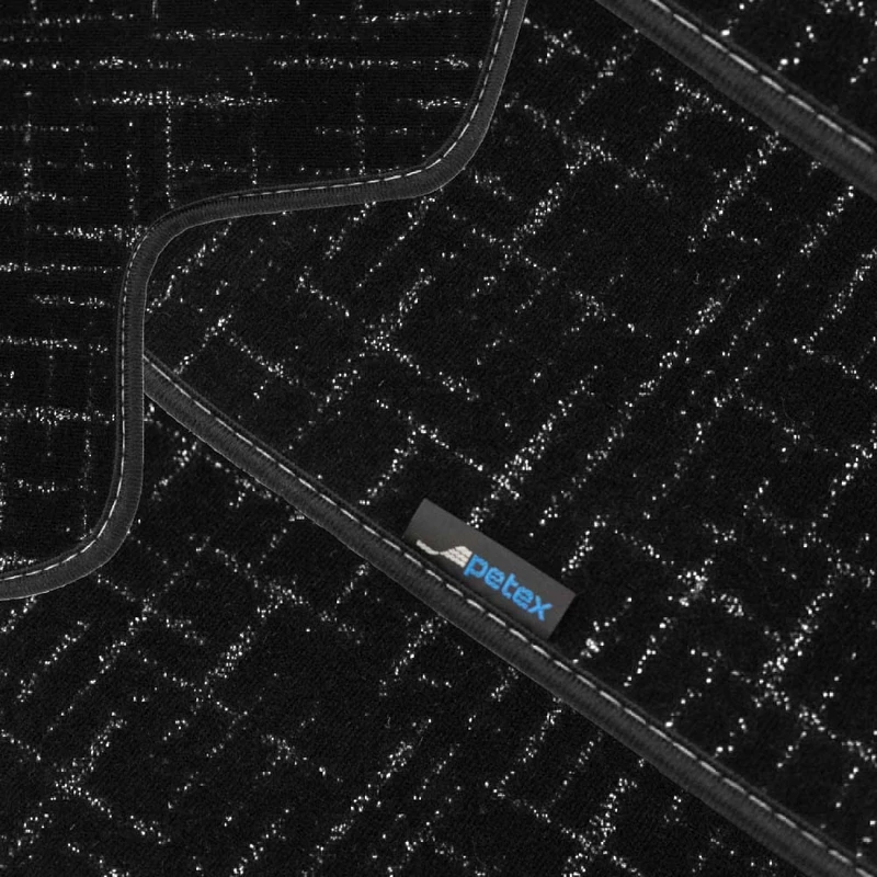 PETEX Modern car mat, premium fit, rear, silver, 2 pieces