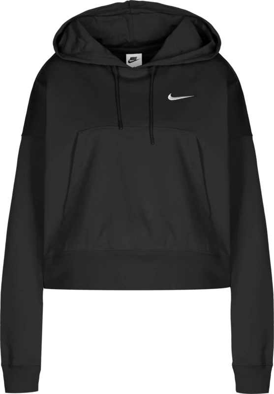 NIKE DM6417-010 W NSW JRSY OS PO HOODIE Sweatshirt Women's Black/White M - Image 1