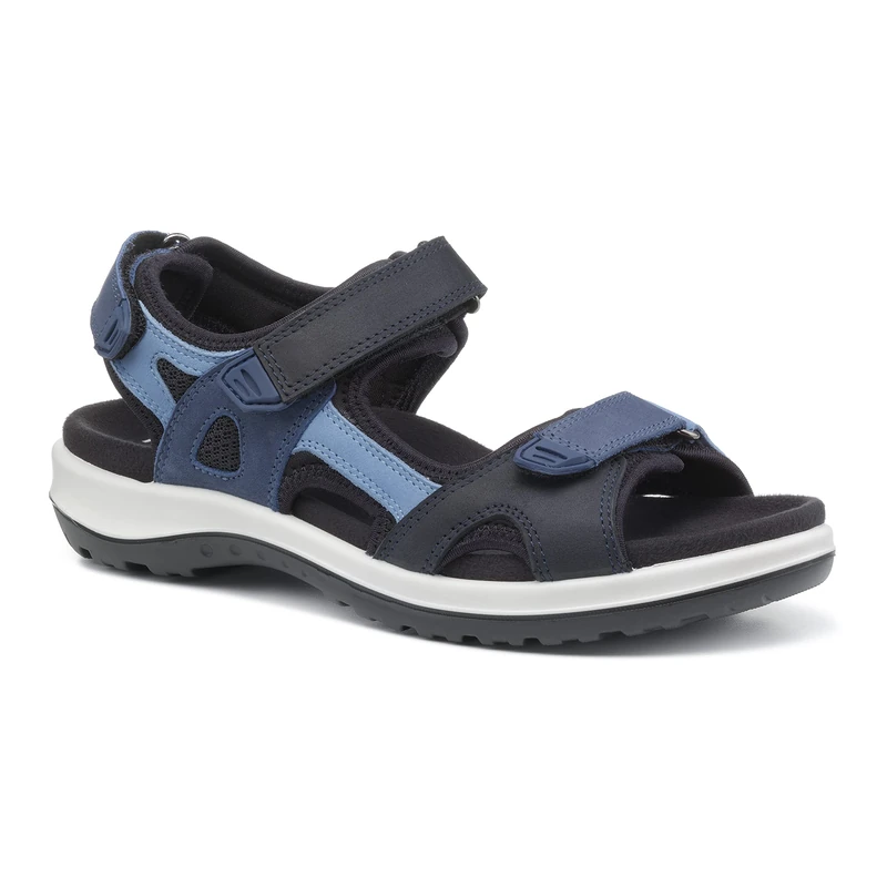 Hotter Women's Travel II Sport Sandal, Navy Multi, 8 UK