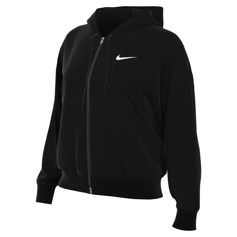 NIKE DQ5758-010 W NSW PHNX FLC FZ OS HOODIE Sweatshirt Women's Black/sail 2XS-S