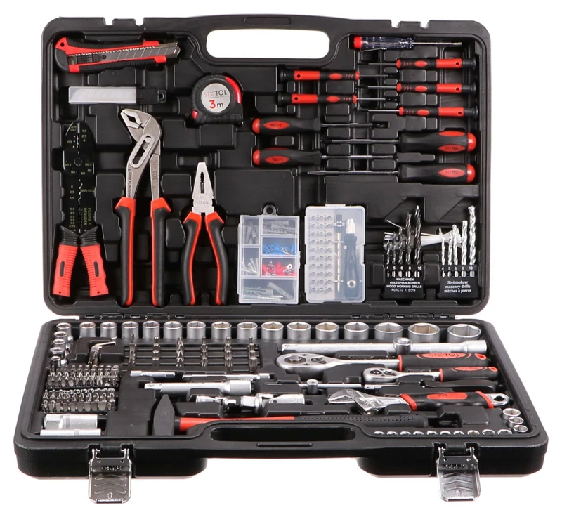 SIXTOL Home 350 | Universal Tool Set | 350 Pieces | Durable Case | Home, Workshop, and Garden Use