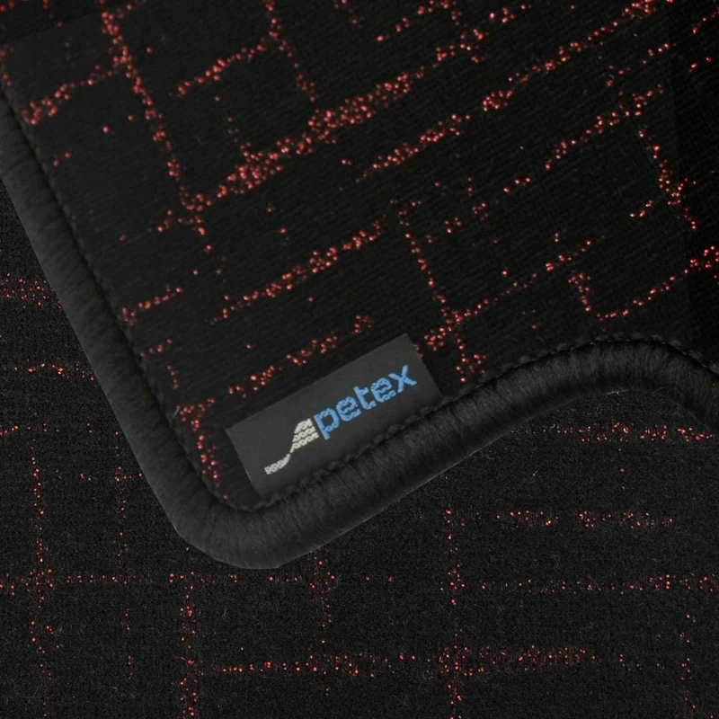 PETEX Modern car mat, premium fit, rear, red, 1 piece