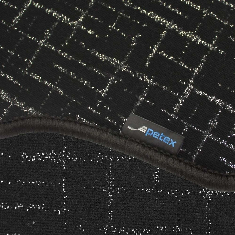 PETEX Modern car mat, premium fit, rear, silver, 1 piece